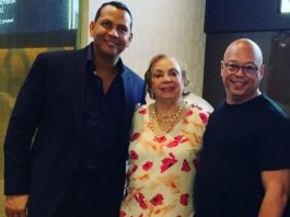 Alex Rodriguez with his parents