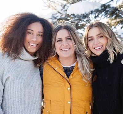 Allana Davison with her sister and mother