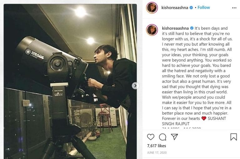 Ashna Kishore paid tribute to Sushant Singh Rajput