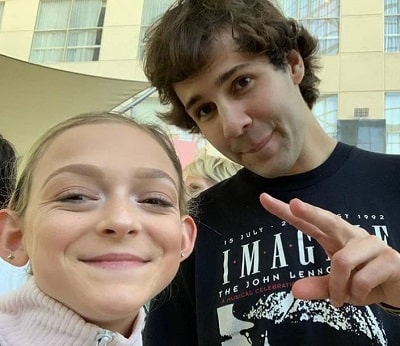 Sarah Dorothy Little photographed with David Dobrik